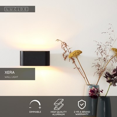 Lucide XERA - Wall light - 1xG9 - Black
